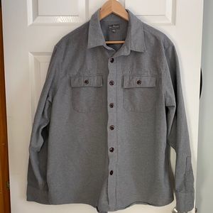 LL Bean Signature 1933 Chamois Flannel Shirt  XL Slim fit Gray